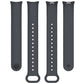 Replacement smartwatch strap pack: three dark silicone bands with perforation holes