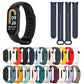Smartwatch strap set: dark strap with rainbow screen plus multiple band colors