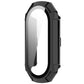 Black rugged watch case with integrated tempered glass for Xiaomi Mi Band 8, front view