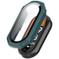 Pine green protective watch case with integrated tempered glass window for Mi Band 8