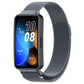 Space gray milanese metal watch band, woven mesh with secure clasp, for Huawei Band 10/9/8