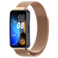 Rose gold milanese metal watch band, woven mesh with secure clasp, for Huawei Band 10/9/8