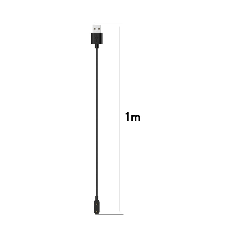Black USB charging cable for Huawei Band 8 smart watch, 1 m length, USB-A
