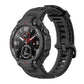 Silicone watch strap with perforated links and buckle, black for Amazfit T-Rex A1918