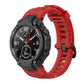Silicone watch strap with perforated links and buckle, lava red for Amazfit T-Rex A1918