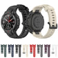 Silicone watch strap set in multiple colors with molded link holes