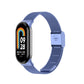 Milanese metal watch band for fitness tracker, midnight blue mesh with buckle clasp