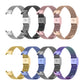 Assorted Milanese metal watch bands with clasp, displayed in multiple colors