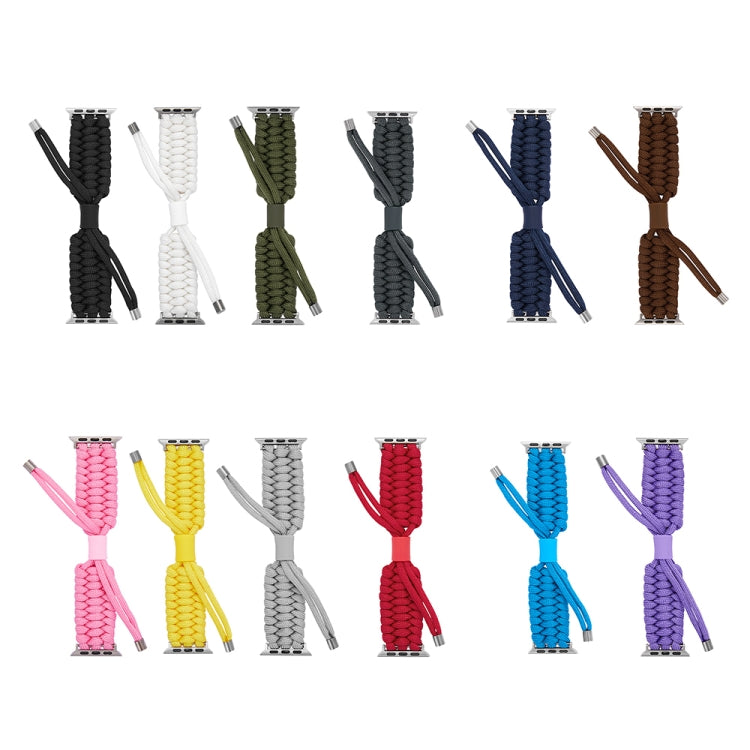 Braided stretch watch band set with multiple colors and silicone clasp ends