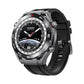 Silicone watch band in black with buckle and vented strap for Huawei Watch Ultimate
