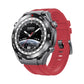 Silicone watch band in red with buckle and vented strap for Huawei Watch Ultimate