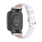 Genuine leather slim watch band, white with clasp and stitching holes, for Redmi Watch 3
