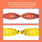 Wavy silicone watch band straps in red and yellow, with vent holes along the edges