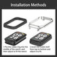 Metal shell and watch frame parts with clasp for three-bead watch band attachment