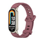 Wine red breathable silicone watch band with perforations and adjustable buckle