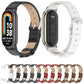 Microfiber PU leather watch bands, black and white straps with silver buckles
