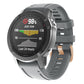 Gray silicone watch band with rose-gold buckle and adjustable holes