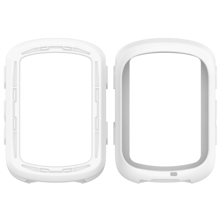 Two white silicone protective cases showing front and side screen cutouts