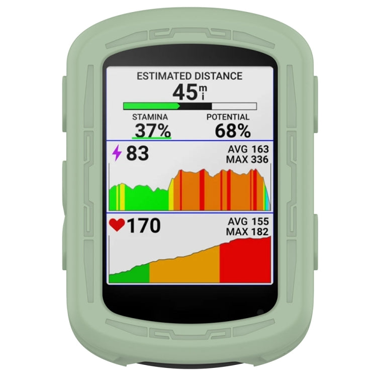 Green silicone protective case for Garmin Edge with front screen window