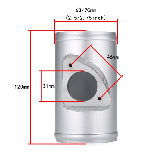XH-UN608 Car Modified Engine Air Flow Meter Flange Intake Sensor for Mazda Atenza / Axela, 63mm, 70mm