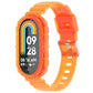 Transparent silicone watch band for Mi Band 8 in orange with clear clasp