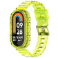 Transparent silicone watch band for Mi Band 8 in yellow with clear clasp