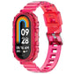 Transparent silicone watch band for Mi Band 8 in pink/red with clear clasp