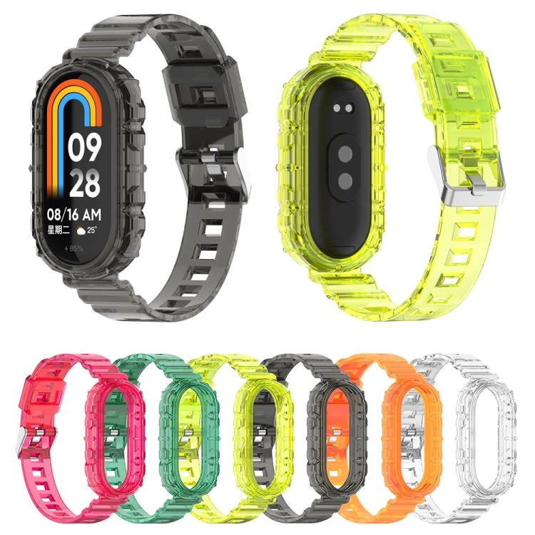 Set of transparent silicone watch bands for Mi Band 8 in multiple colors