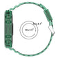 Transparent green silicone smartwatch band with clasp for Xiaomi Mi Band 8, front view
