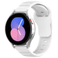 Silicone replacement watch band, white, dotted strap with buckle and adjustment holes