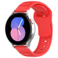 Silicone replacement watch band, red, dotted texture and adjustment holes