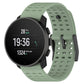 Silicone sport watch band, pine green perforated design, for Suunto 9 Peak Pro/Vertical/Race