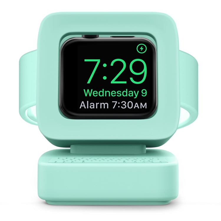 Mint green dual watch charging stand with front display window