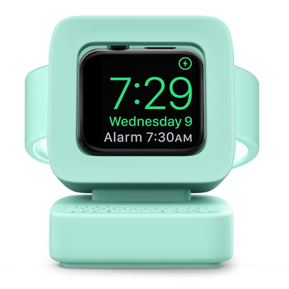 Mint green dual watch charging stand with front display window
