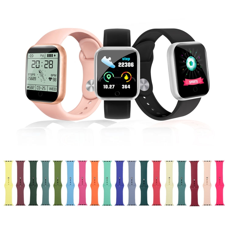 Silicone watch replacement strap, long section, assorted colors for men