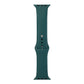 Silicone watch replacement strap, long section, blue-green; pin and sizing holes