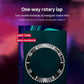 Rotating bezel and black dial section of men's mechanical waterproof wristwatch, steel finish