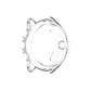 Clear TPU protective watch case ring with side cutouts for buttons and speaker openings.
