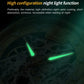 Men's hollow mechanical watch dial with luminous hands glowing green