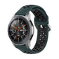 Two-tone silicone wrist strap, dark green perforated band with black inner backing.