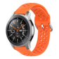 Orange silicone sport wrist strap with perforated holes and metal pin buckle