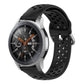 Black silicone sport wrist strap with perforated holes and metal pin buckle
