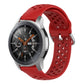 Red silicone sport wrist strap with perforated holes and metal pin buckle