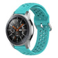 Teal silicone sport wrist strap with perforations and metal pin buckle