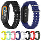 Black and blue silicone watch bands with metal clasp for fitness tracker
