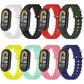 Assorted-color silicone watch band set with metal clasps for fitness tracker
