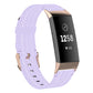 For Fitbit Charge 4 / Charge 3 / Charge 3 SE Stainless Steel Head Grain Nylon Denim Replacement Strap Watchband
