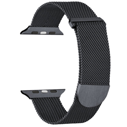 Gunmetal milanese metal magnetic watch band with mesh links and magnetic clasp