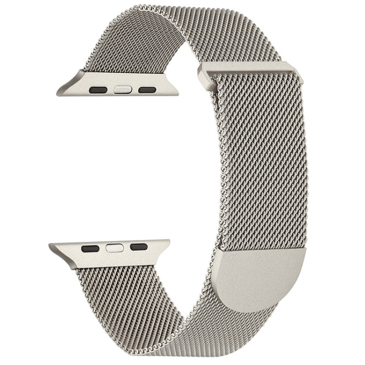 Gunmetal milanese metal magnetic watch band with mesh link design and curved clasp