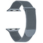 Milanese metal magnetic watch band, light blue mesh with metal clasp